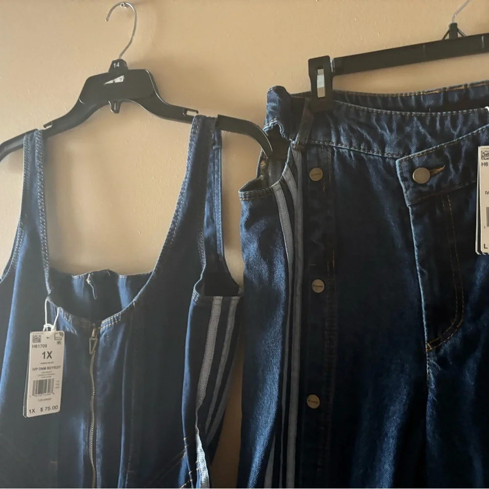 IVY PARK Blue Denim Overalls Cowboy Carter - Picture 3 of 10